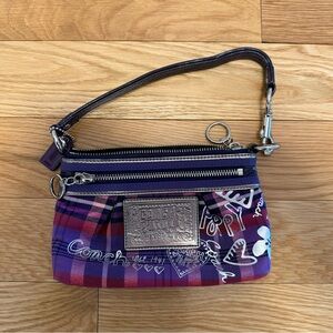 Coach Purple Plaid Women's Mini Bag
